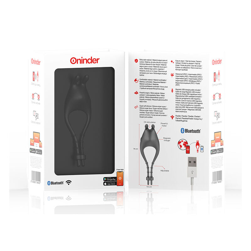 ONINDER Pampa Verstellbarer Multi-Positions Vibrationsring – Für Paare, App-gesteuert, Kostenlose APP