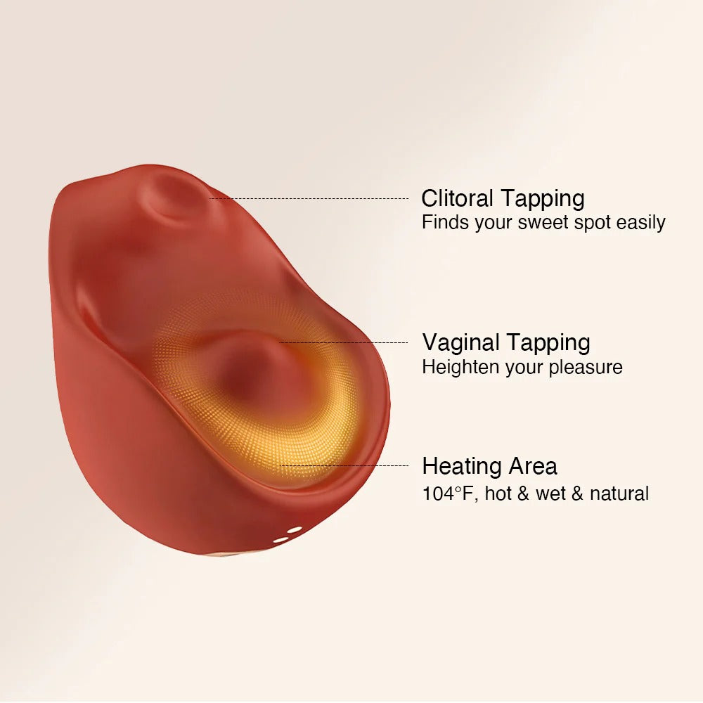Kiss Dual Tapping Vibrator With Heating Function