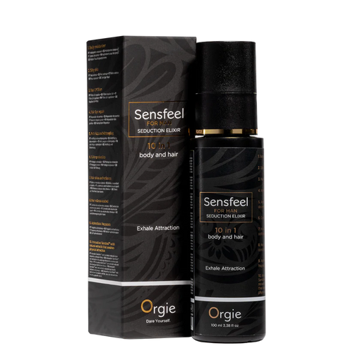 Orgie Sensfeel für Männer – 10-in-1 Pheromon Körperlotion für Verführung & Anziehung (inkl. Haare), 100ml
