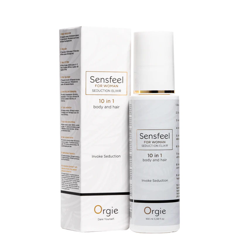 Orgie Sensfeel für Frauen – 10-in-1 Pheromon Körperlotion für Verführung & Anziehung (inkl. Haare), 100ml