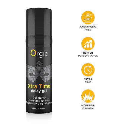 Orgie Xtra Time Delay Gel – Langanhaltende Kontrolle, Verlängertes Vergnügen 15ml