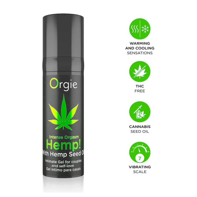 Orgie Hemp! Intense Orgasm Gel – Mit Hanfsamenöl, Wärme- & Vibrationseffekt 15ml
