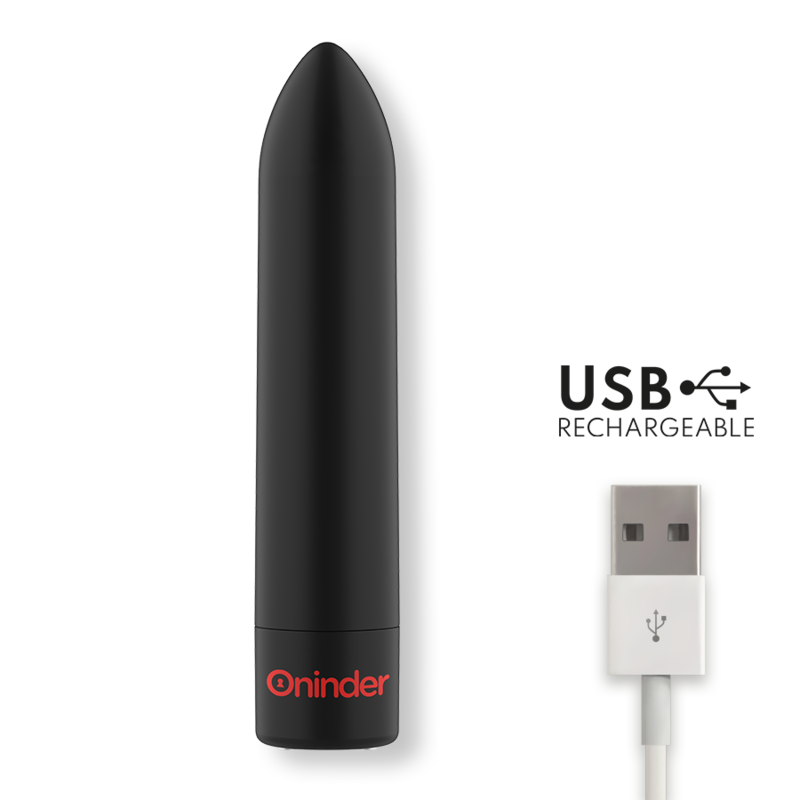 ONINDER Berlin Bullet Vibrator Schwarz – App-gesteuert, Leistungsstarker Mini-Vibrator, Kostenlose APP