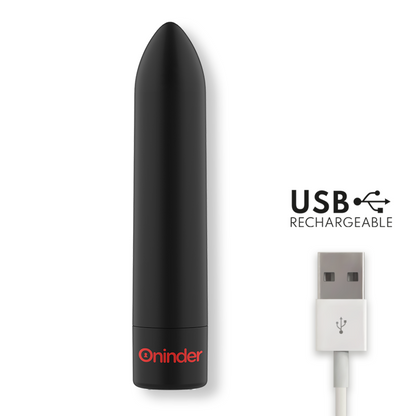 ONINDER Berlin Bullet Vibrator Schwarz – App-gesteuert, Leistungsstarker Mini-Vibrator, Kostenlose APP
