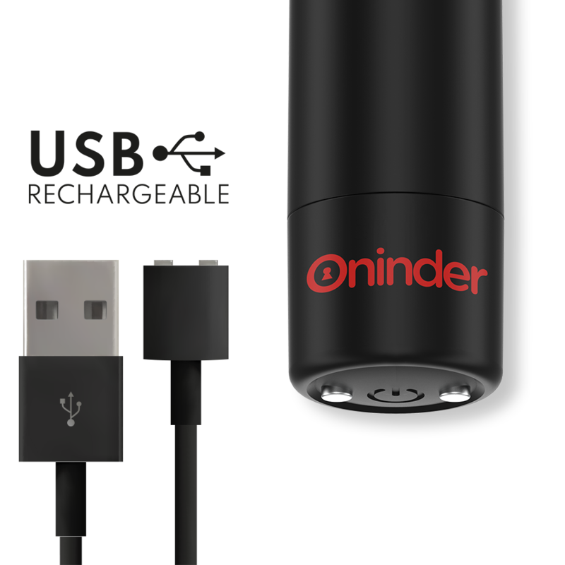 ONINDER Berlin Bullet Vibrator Schwarz – App-gesteuert, Leistungsstarker Mini-Vibrator, Kostenlose APP