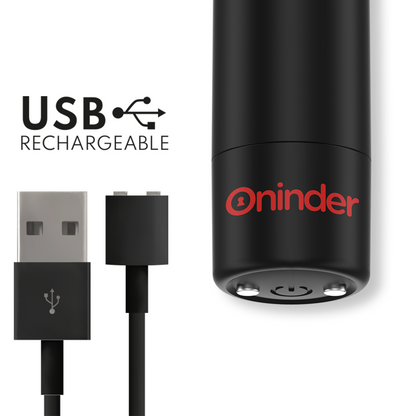 ONINDER Berlin Bullet Vibrator Schwarz – App-gesteuert, Leistungsstarker Mini-Vibrator, Kostenlose APP