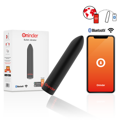 ONINDER Berlin Bullet Vibrator Schwarz – App-gesteuert, Leistungsstarker Mini-Vibrator, Kostenlose APP
