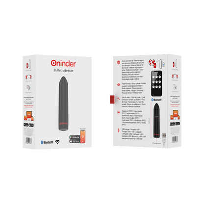 ONINDER Berlin Bullet Vibrator Schwarz – App-gesteuert, Leistungsstarker Mini-Vibrator, Kostenlose APP