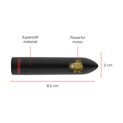 ONINDER Berlin Bullet Vibrator Schwarz – App-gesteuert, Leistungsstarker Mini-Vibrator, Kostenlose APP